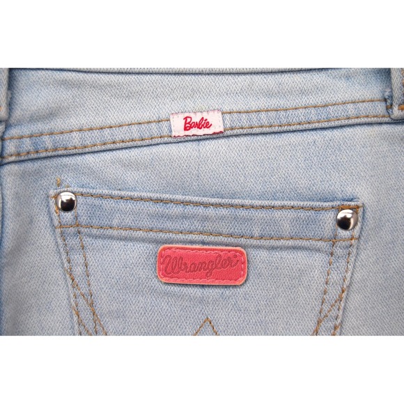 Wrangler Barbie Jeans Womens 16 Light Wash Bootcut Denim Daydreams Stretch - Picture 6 of 13